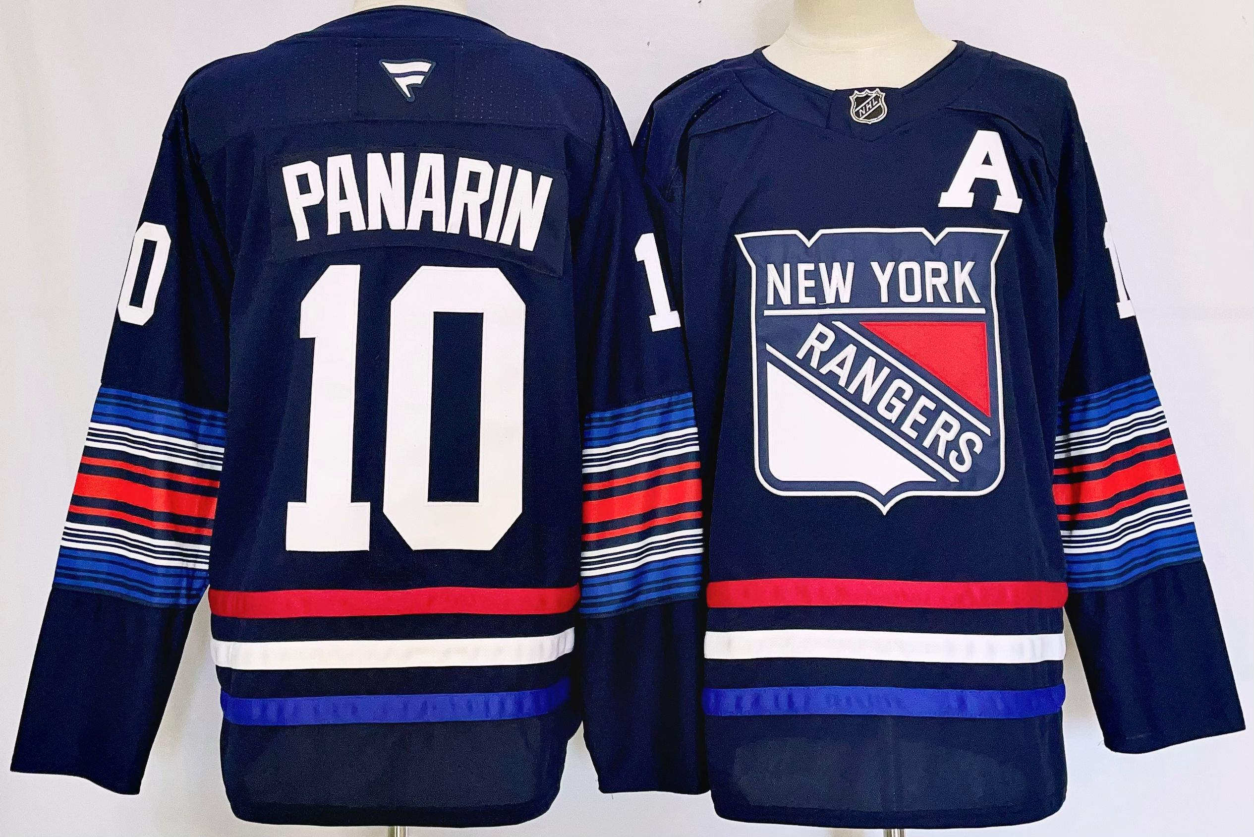 Men New York Rangers 10 Panarin Drak Blue 2025 Home Premier Player NHL Jersey